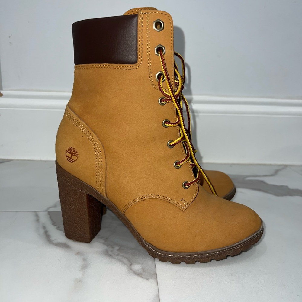 Timberland Women's Brown and Tan Heeled Boots
